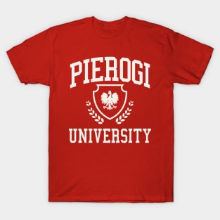 Pierogi University Dyngus Day Funny College Design T-Shirt